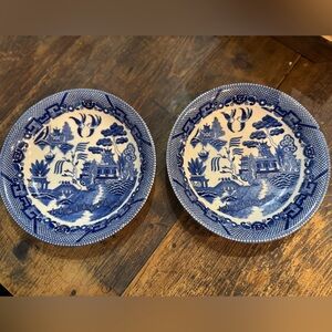 Vintage Japan Blue Willow Soup Bowls